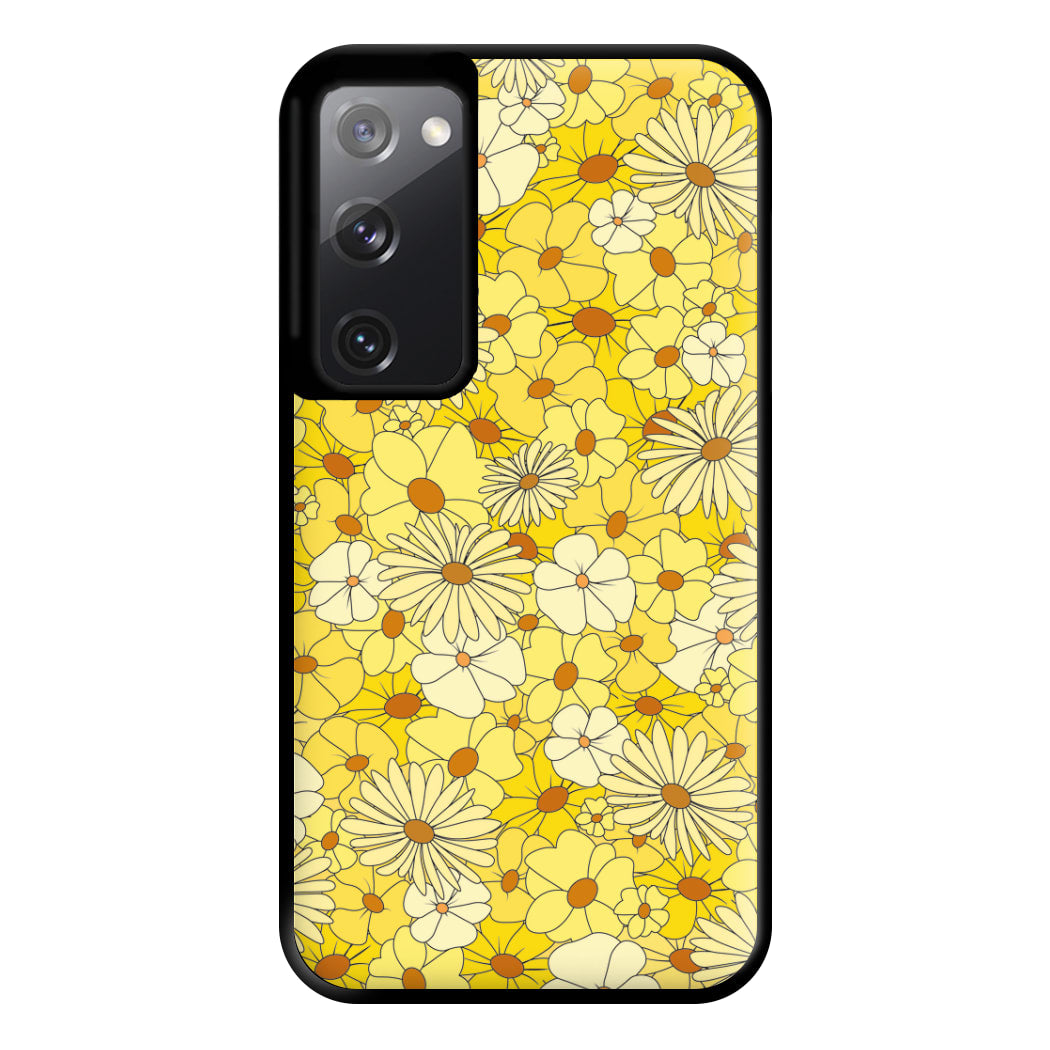 Yellow Flower Pattern - Mothers Day Phone Case for Galaxy S20FE