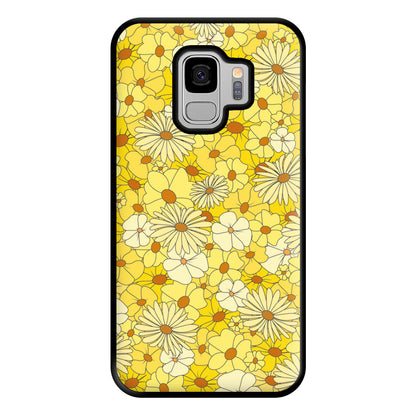 Yellow Flower Pattern - Mothers Day Phone Case for Galaxy S9 Plus