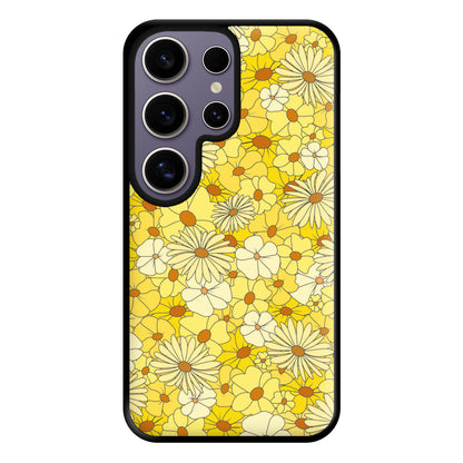 Yellow Flower Pattern - Mothers Day Phone Case for Galaxy S25 Ultra