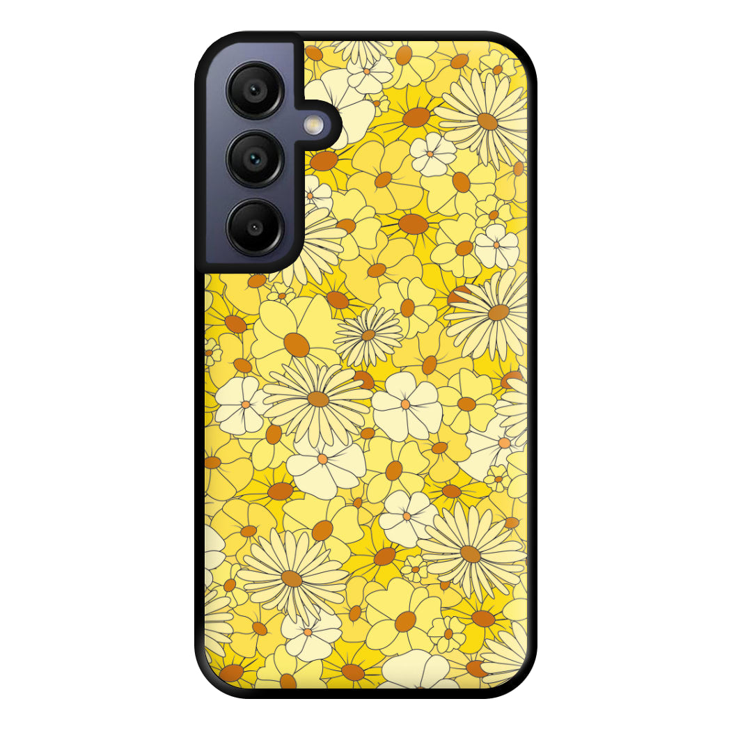 Yellow Flower Pattern - Mothers Day Phone Case for Galaxy A15