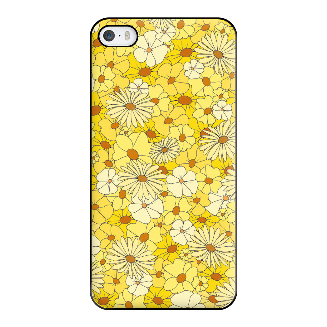 Yellow Flower Pattern - Mothers Day Phone Case for iPhone 5 / 5s / SE 2016