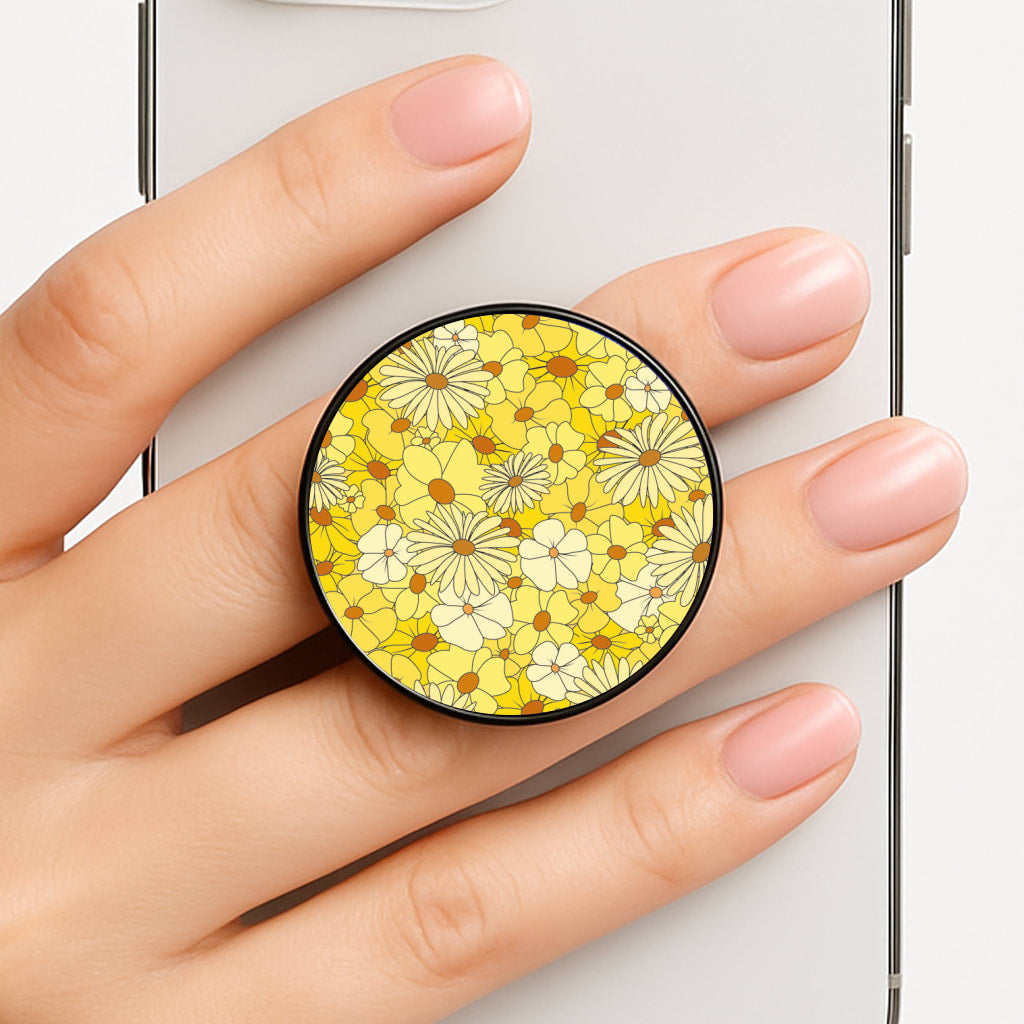 Yellow Flower Pattern - Mothers Day Phone Grip