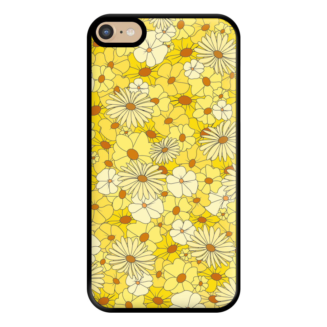 Yellow Flower Pattern - Mothers Day Phone Case for iPhone 6 Plus / 7 Plus / 8 Plus