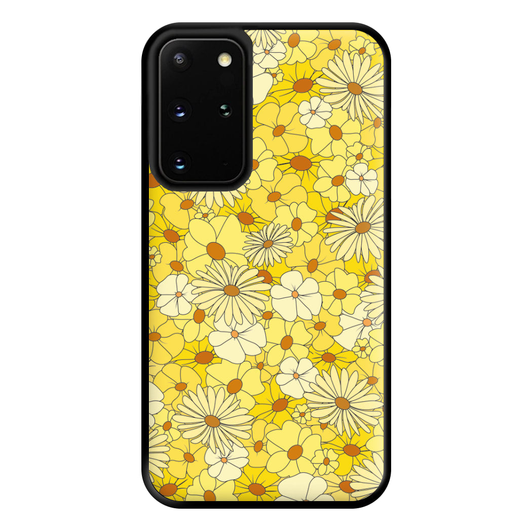 Yellow Flower Pattern - Mothers Day Phone Case for Galaxy S20 Plus