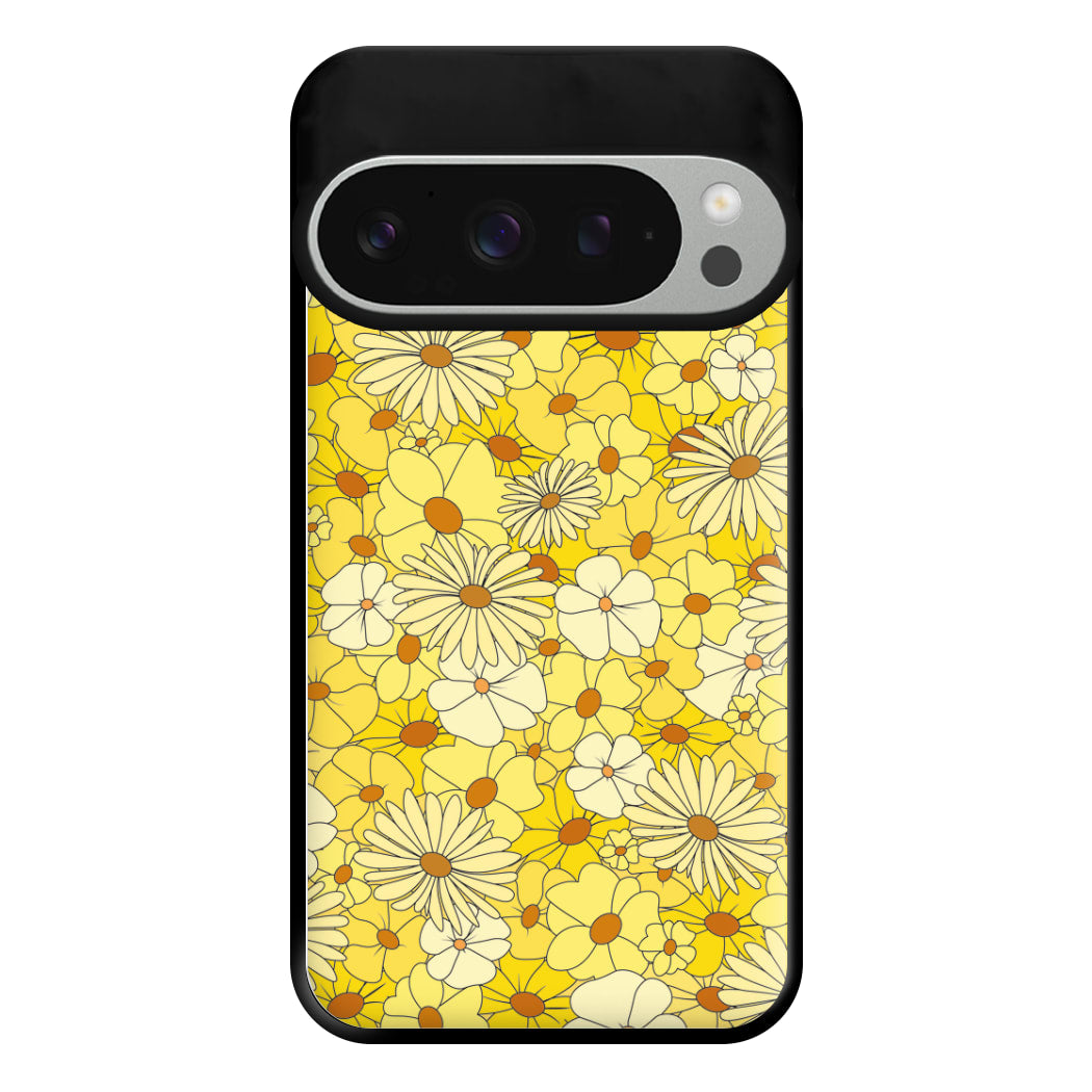 Yellow Flower Pattern - Mothers Day Phone Case for Google Pixel 9 Pro XL