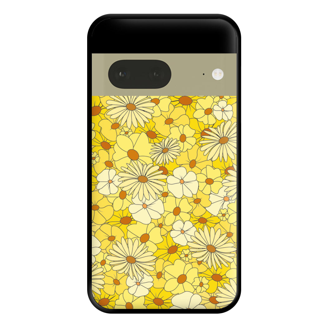 Yellow Flower Pattern - Mothers Day Phone Case for Google Pixel 7a