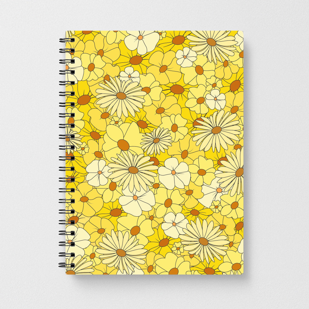 Yellow Flower Pattern - Mothers Day Notebook