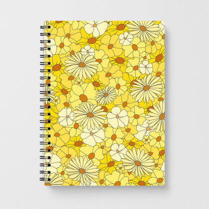 Yellow Flower Pattern - Mothers Day Notebook