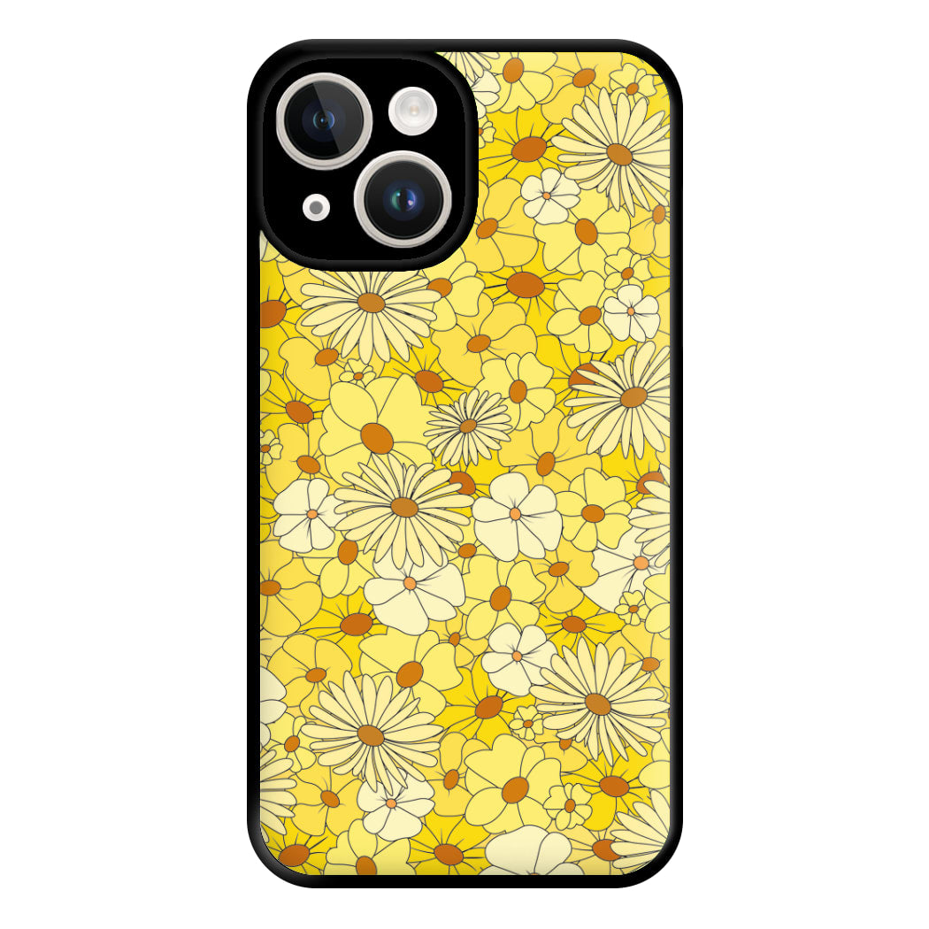 Yellow Flower Pattern - Mothers Day Phone Case for iPhone 14