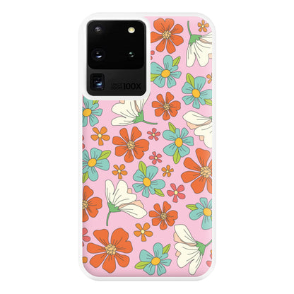 Pink Flower Pattern - Mothers Day Phone Case for Galaxy S20 Ultra