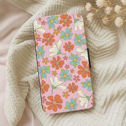Pink Flower Pattern - Mothers Day Wallet Phone Case