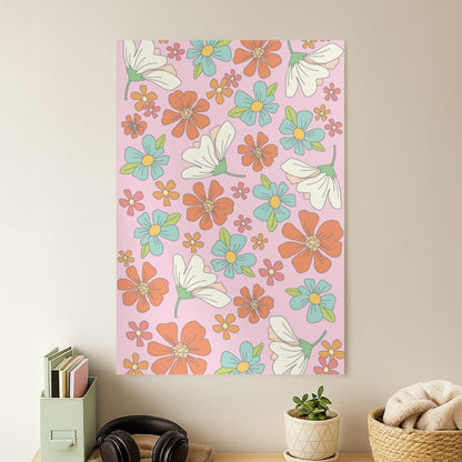 Pink Flower Pattern - Mothers Day Poster