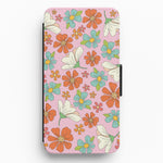 Pink Flower Pattern - Mothers Day Flip / Wallet Phone Case