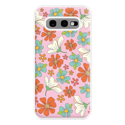 Pink Flower Pattern - Mothers Day Phone Case for Galaxy S10e