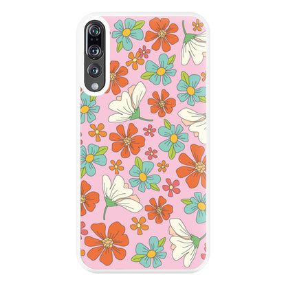 Pink Flower Pattern - Mothers Day Phone Case for Huawei P20 Pro