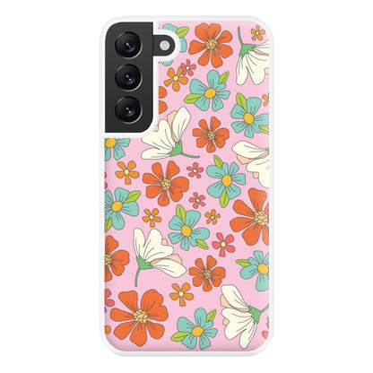 Pink Flower Pattern - Mothers Day Phone Case for Galaxy S22 Plus