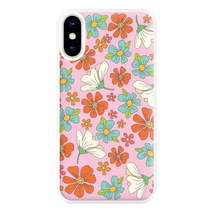 Pink Flower Pattern - Mothers Day Phone Case for iPhone XS Max