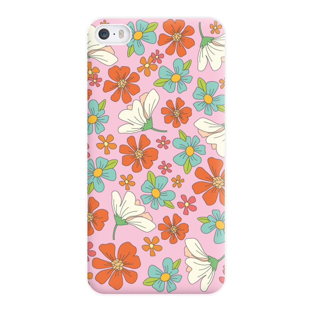 Pink Flower Pattern - Mothers Day Phone Case for iPhone 5 / 5s / SE 2016