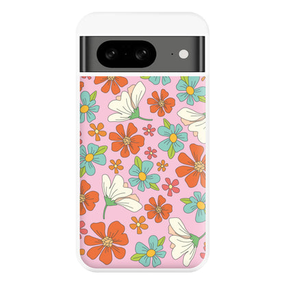 Pink Flower Pattern - Mothers Day Phone Case for Google Pixel 8