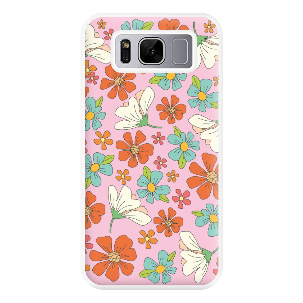 Pink Flower Pattern - Mothers Day Phone Case for Galaxy S8 Plus