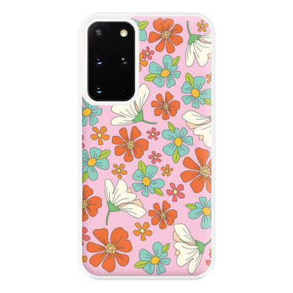 Pink Flower Pattern - Mothers Day Phone Case for Galaxy S20 Plus