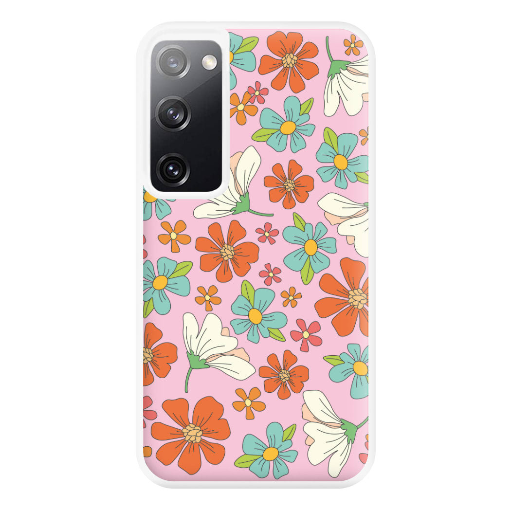 Pink Flower Pattern - Mothers Day Phone Case for Galaxy S20