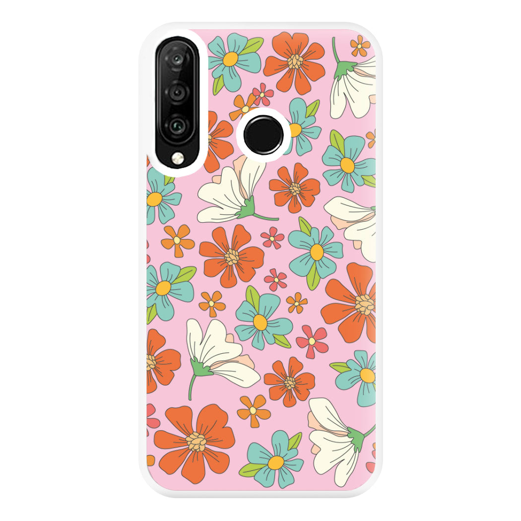 Pink Flower Pattern - Mothers Day Phone Case for Huawei P30 Lite