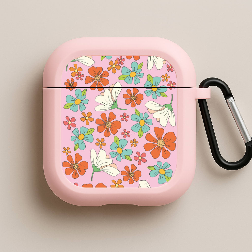 Pink Flower Pattern - Mothers Day Pink AirPods Case