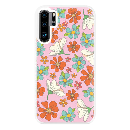 Pink Flower Pattern - Mothers Day Phone Case for Huawei P30 Pro