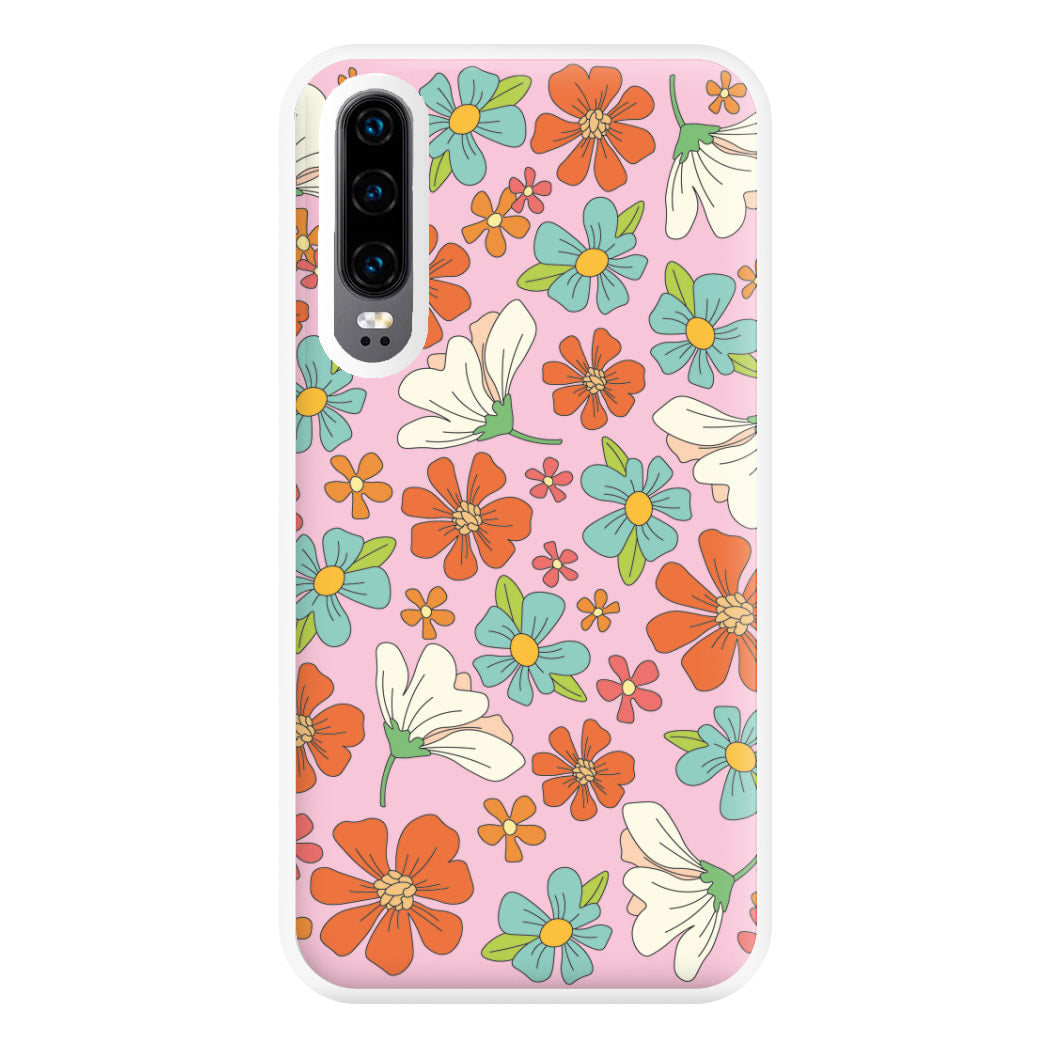 Pink Flower Pattern - Mothers Day Phone Case for Huawei P30