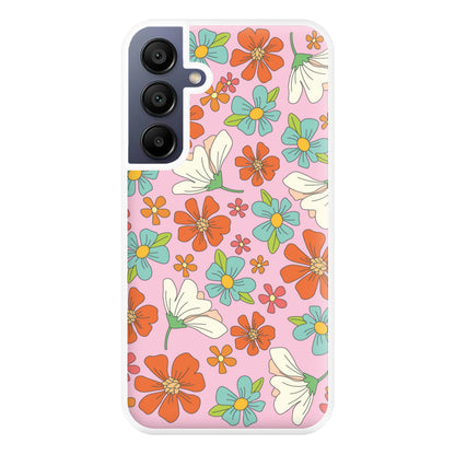 Pink Flower Pattern - Mothers Day Phone Case for Galaxy A16