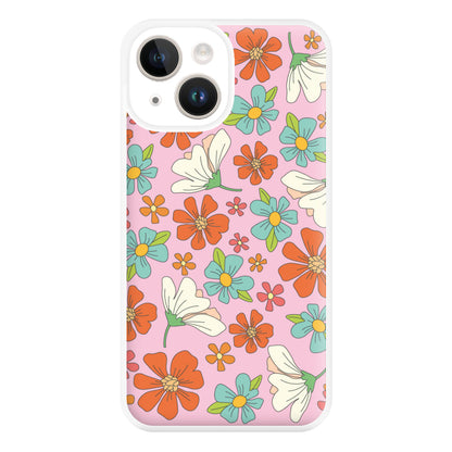 Pink Flower Pattern - Mothers Day Phone Case for iPhone 14