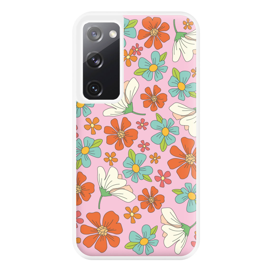 Pink Flower Pattern - Mothers Day Phone Case for Galaxy S20FE