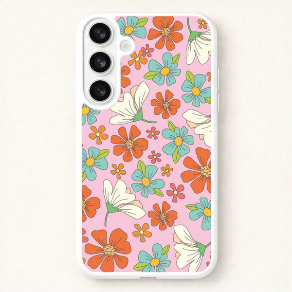 Pink Flower Pattern - Mothers Day Phone Case for Galaxy S26