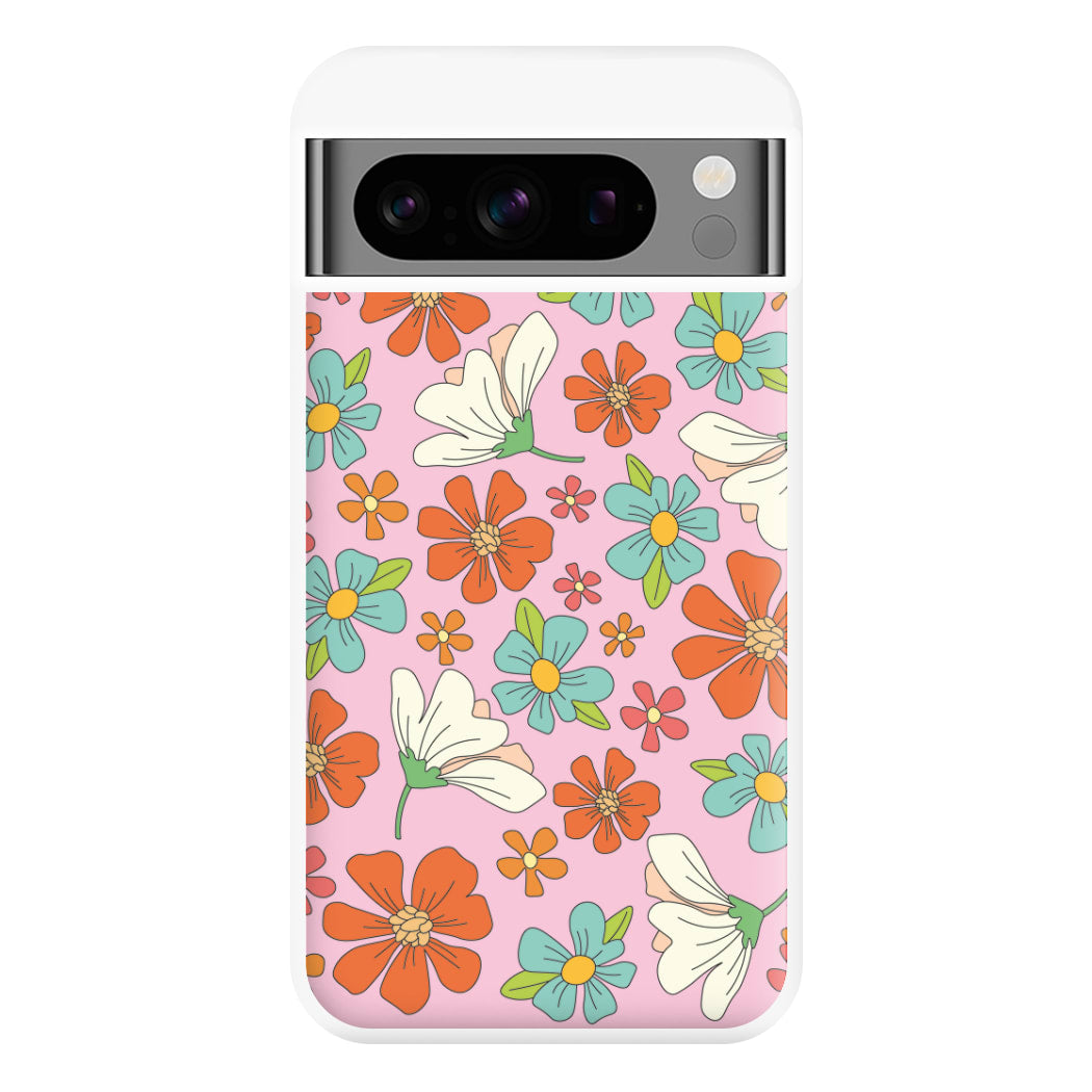 Pink Flower Pattern - Mothers Day Phone Case for Google Pixel 8 Pro