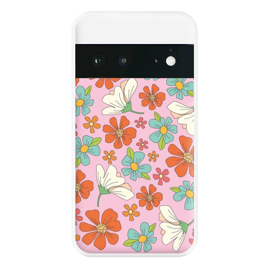 Pink Flower Pattern - Mothers Day Phone Case for Google Pixel 6a