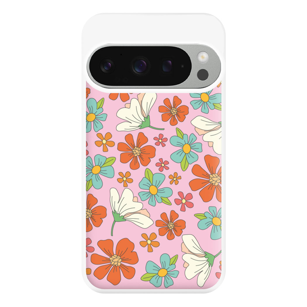 Pink Flower Pattern - Mothers Day Phone Case for Google Pixel 9 Pro XL