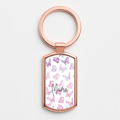 Mama Butterflies - Mother's Day Rose Gold Keyring