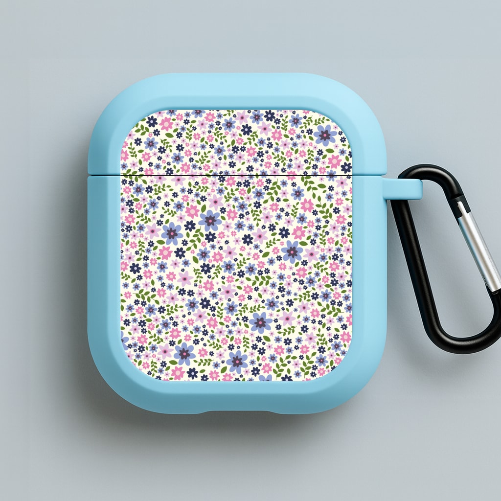 Floral Pattern - Floral Blue AirPods Case