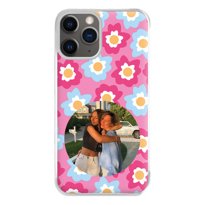 Pink And Blue Flower Pattern - Personalised Mother's Day Phone Case for iPhone 12 Pro Max