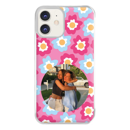 Pink And Blue Flower Pattern - Personalised Mother's Day Phone Case for iPhone 11