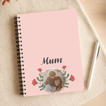 Mum Red Flowers - Personalised Mother's Day Notepad