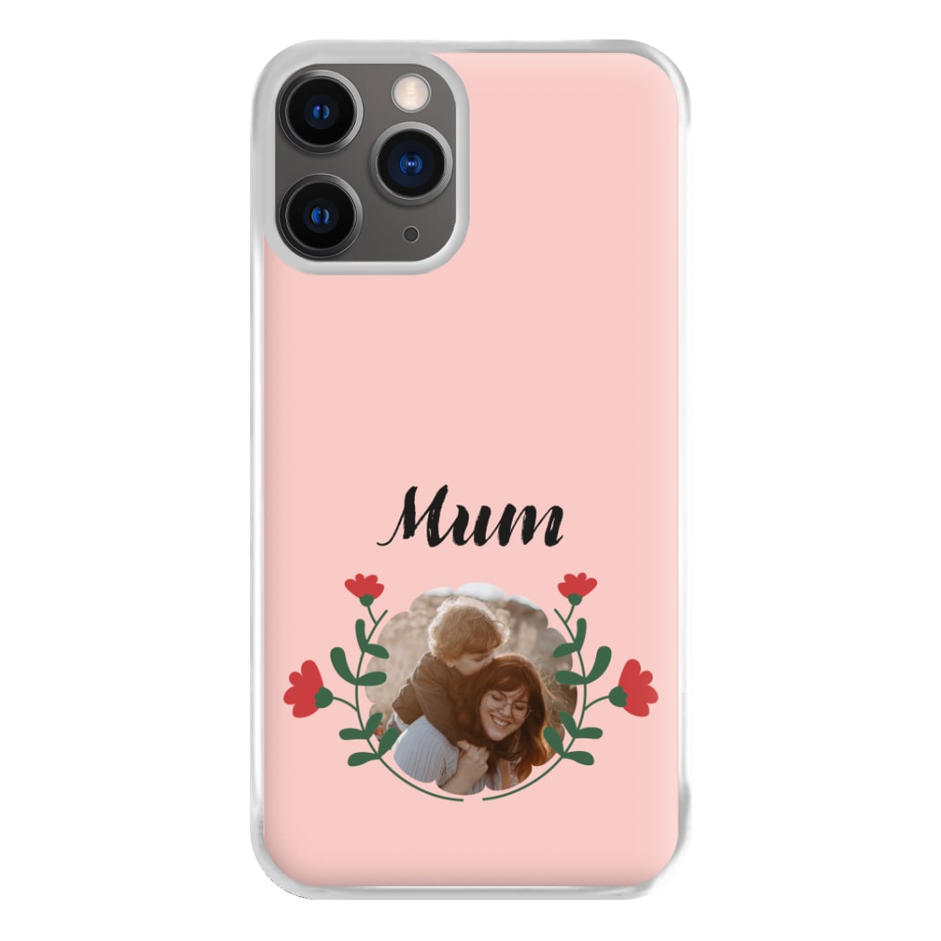 Mum Red Flowers - Personalised Mother's Day Phone Case for iPhone 12 Pro Max