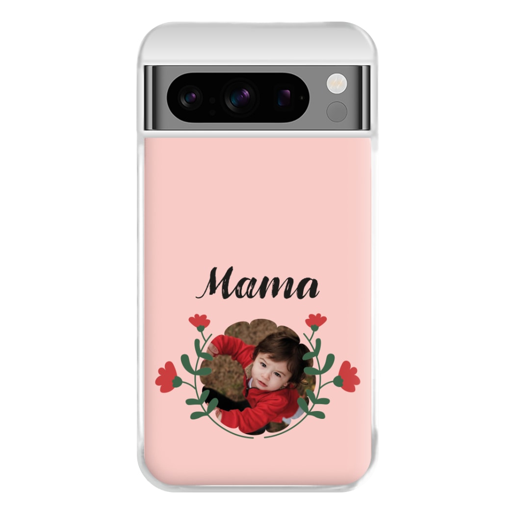 Mama Red Flowers - Personalised Mother's Day Phone Case for Google Pixel 8 Pro