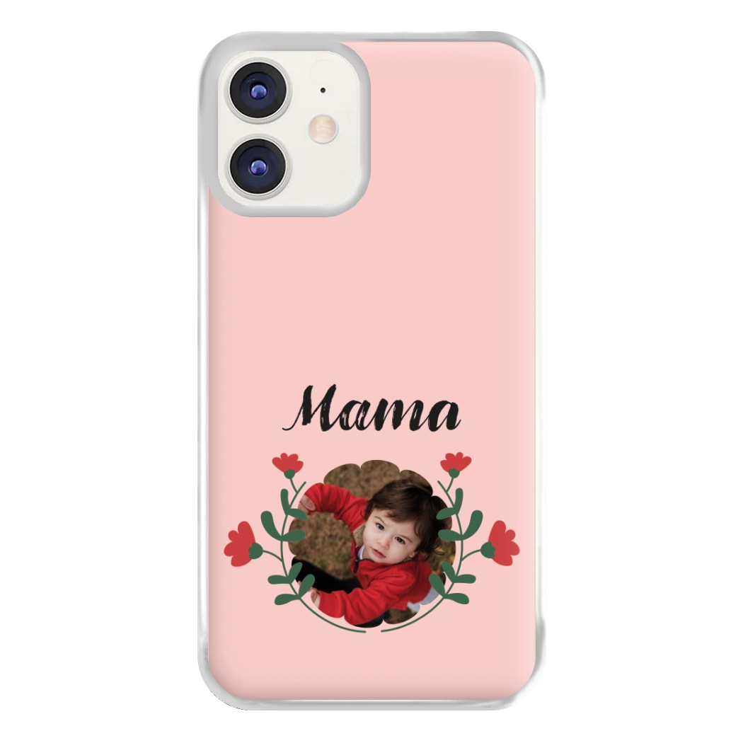 Mama Red Flowers - Personalised Mother's Day Phone Case for iPhone 11