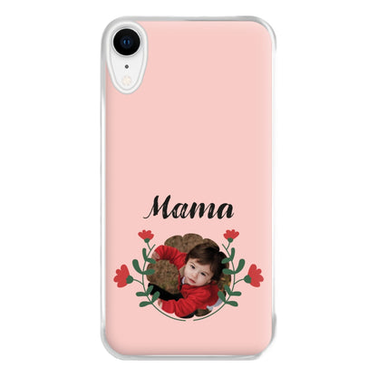 Mama Red Flowers - Personalised Mother's Day Phone Case for iPhone XR