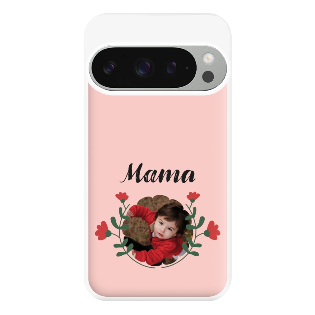 Mama Red Flowers - Personalised Mother's Day Phone Case for Google Pixel 9 Pro XL