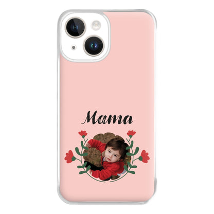 Mama Red Flowers - Personalised Mother's Day Phone Case for iPhone 14