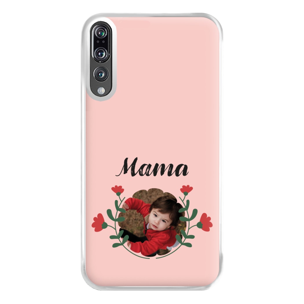 Mama Red Flowers - Personalised Mother's Day Phone Case for Huawei P20 Pro