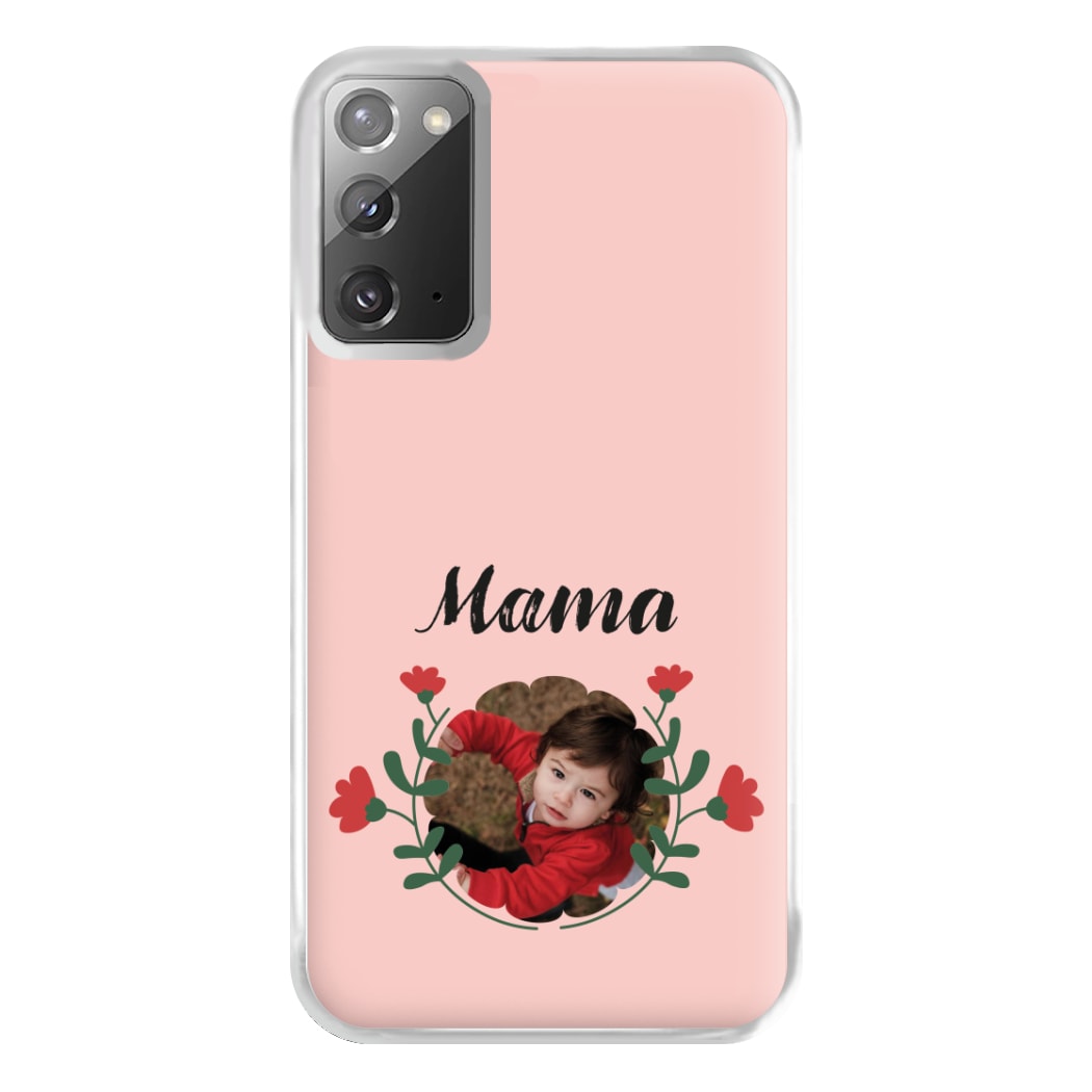 Mama Red Flowers - Personalised Mother's Day Phone Case for Galaxy Note 20 Ultra